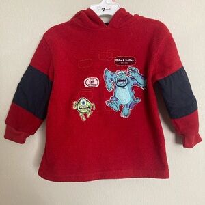 Disney monster inc hoodie size 3T red